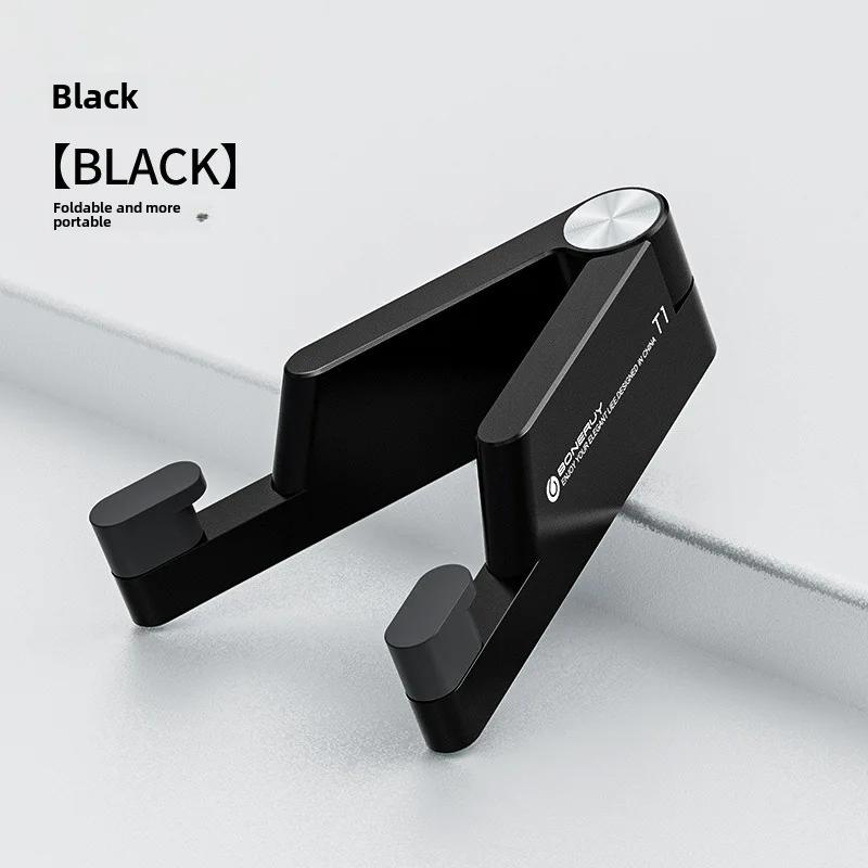 Suporte para celular em formato de V, totalmente em liga de alumínio, dobrável, compacto e portátil