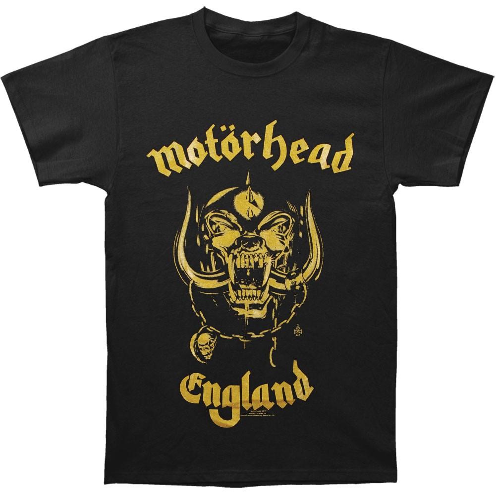 Men s Motorhead England Classic Gold T-shirt Small Black S