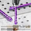 1/4/6Pcs Four-Edged Sawtooth Drill Bits High Hardness Rust Resistant Multifunctional Four Blade Serrated Eccentric Drill Bits