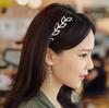 S925 Sterling Silver Earrings Korean Fashion Crystal Earrings Long Leaves Diamond Back Earrings Silver Jewelry Accessories