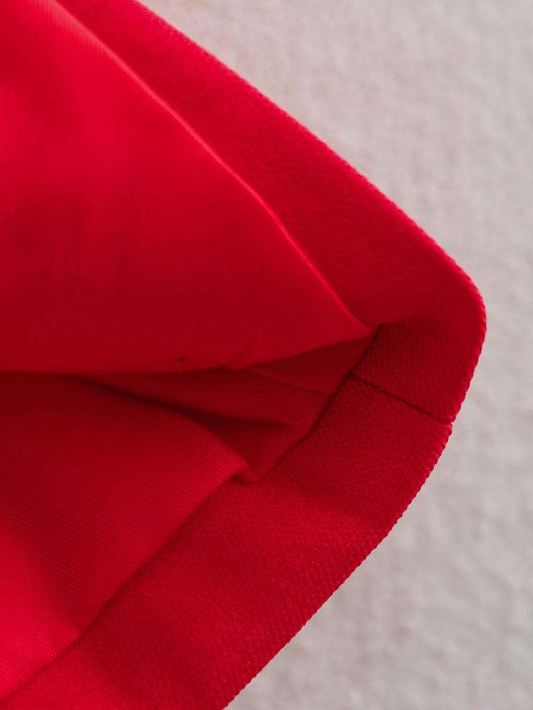 2025 Spring Women's European & American Style Red Suit Vest and Long Pants Set