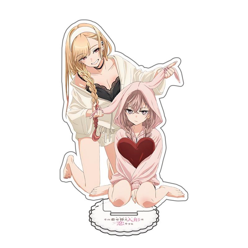 Anime My Dress Up Darling HD Acrylic Stand Figure Kitagawa Marin Gojo Wakana Model Plate Desk Decor Standing Sign Room Ornaments