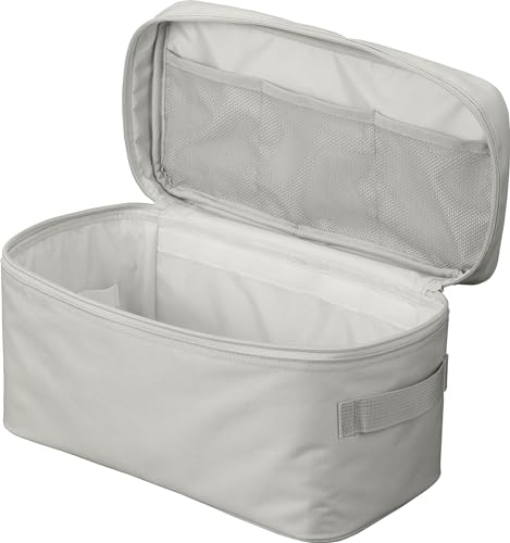 Yamazaki First Aid Bag with Dividers, Light Gray. Dimensions: Approx. W33 x D16 x H18cm (excluding handle). Tower brand. Easy to carry. Suitable for u