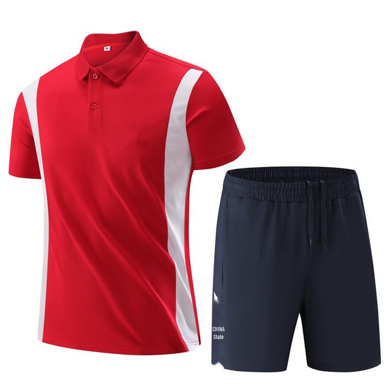 Summer Academy Parent-Child Sportswear Set - Short Sleeve Top & Shorts for Running, Training, Coaching, or Class Uniforms