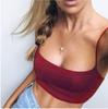 Spaghetti Strap Camis Solid Color Crop Tops Women U Neck  Tank Top Backless Camisole Fashion Casual Tube Female Sleeveless
