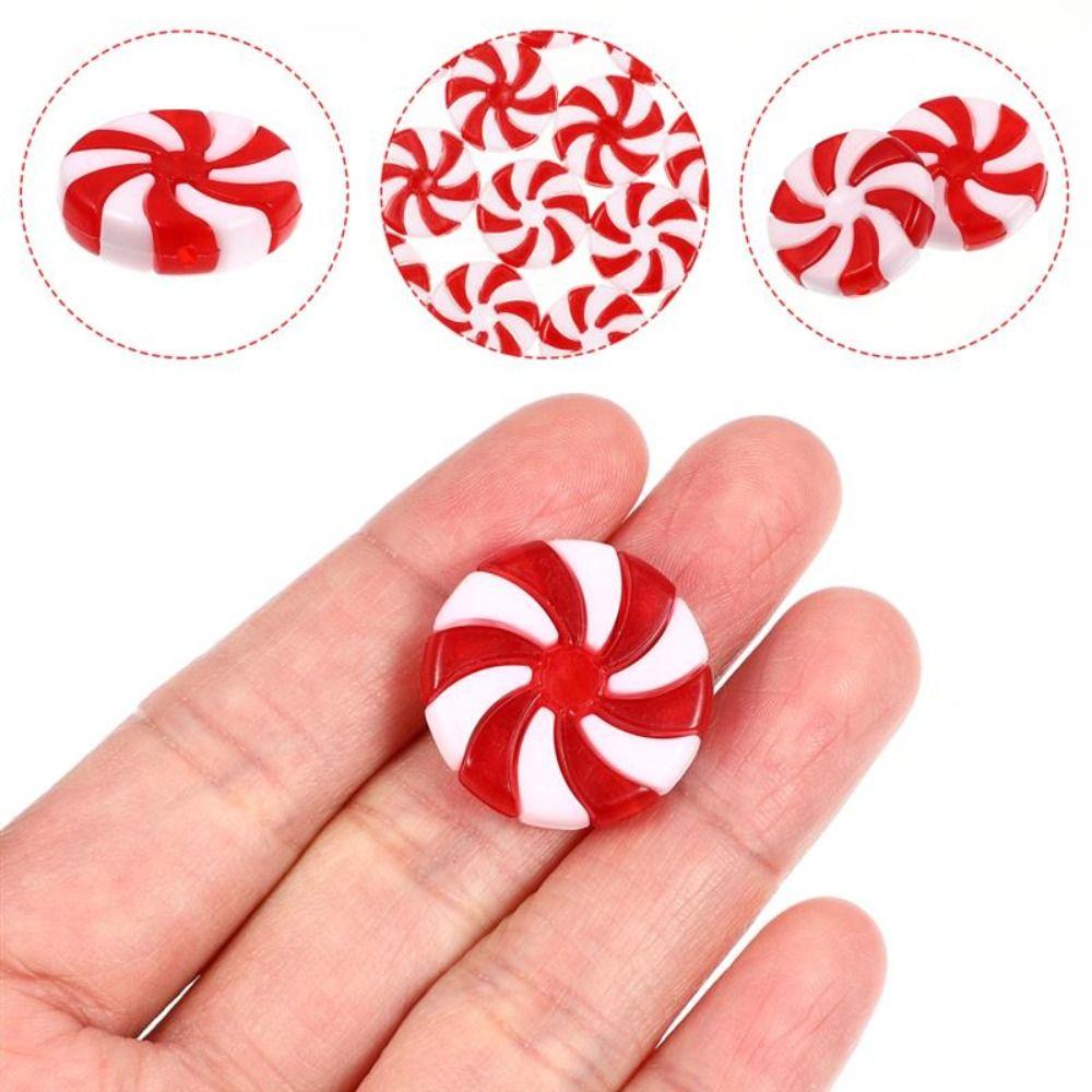 20Pcs Plastic Christmas Simulation Candies Decorative Christmas Candy Pendants DIY