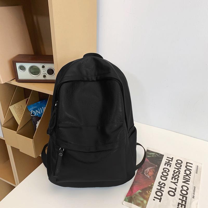 Men's Leather Backpack Large Capacity Travel Backpack Student School Bag Female Computer Bag