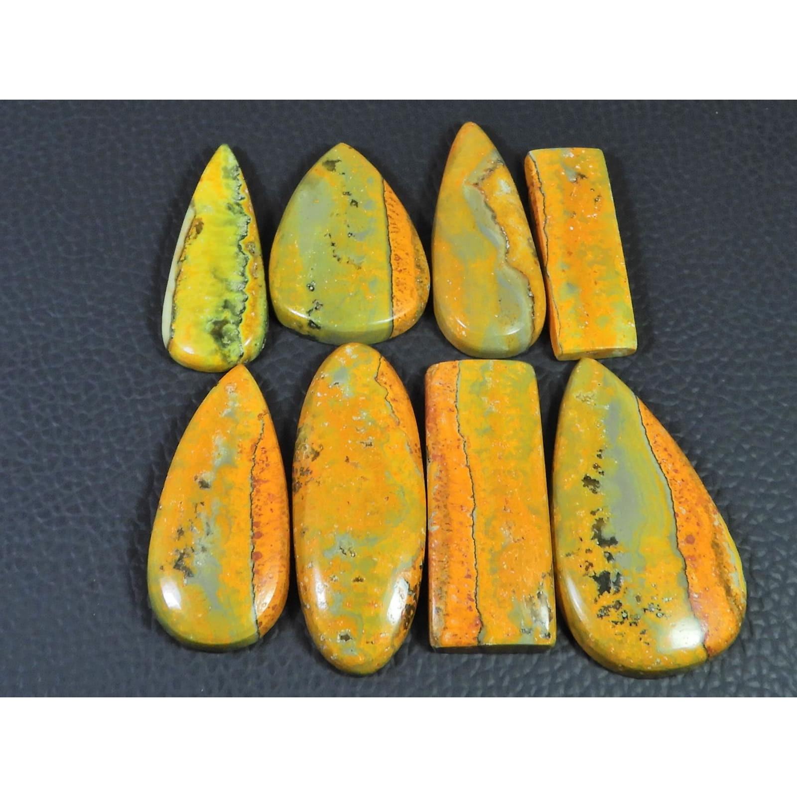 220Cts. Natural Bumble Bee Jasper Mix Cabochon Loose Gemstone 07Pcs Lot C-2259