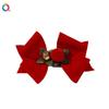 Vivid Red Christmas Reindeer Bow Hair Clip - Cute Women's Duckbill Hairpin