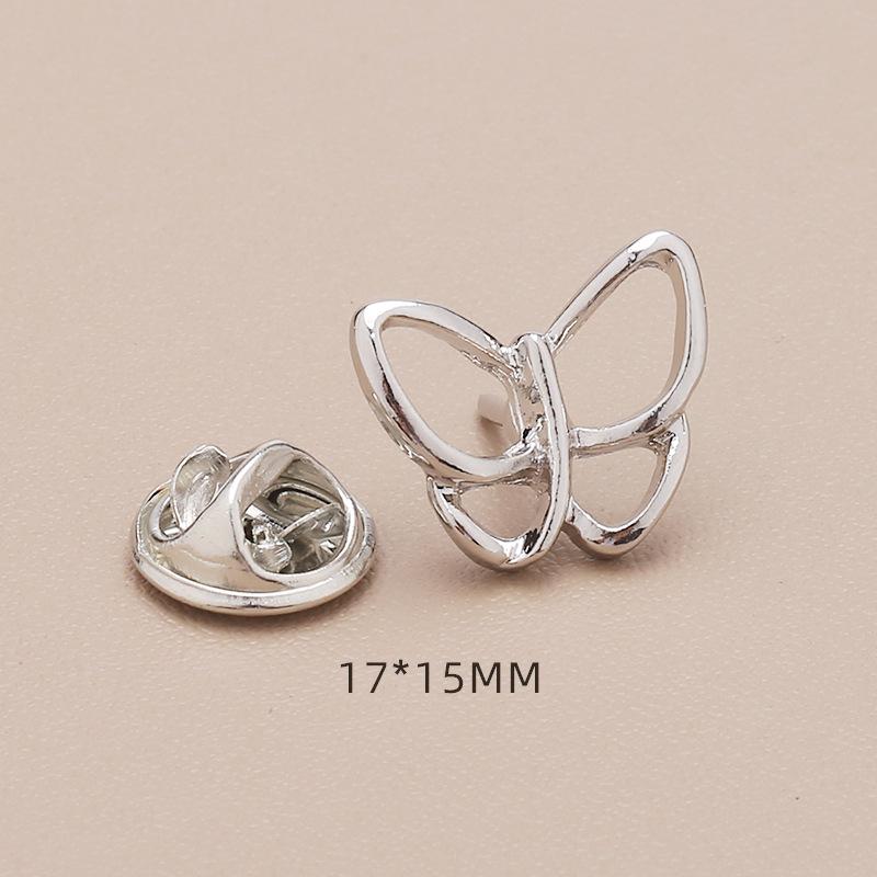 1pcs Cute Mini Brooch Pins Butterfly Flower Pearl Neckline Brooches Shirt Collar Lapel Pin Buckle Fixed Invisible Brooch Jewelry