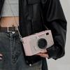 Korean Faux Camera Shape Shoulder Bag Women Chain Rhinestone Box Crossbody Bag Ladies Fashion Unique Design Small Square Bag New