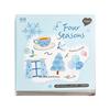 Four Seasons Theme PET Sticker Book for DIY Journal Decoration Waterproof Sticker for Creative Handcraft Lover