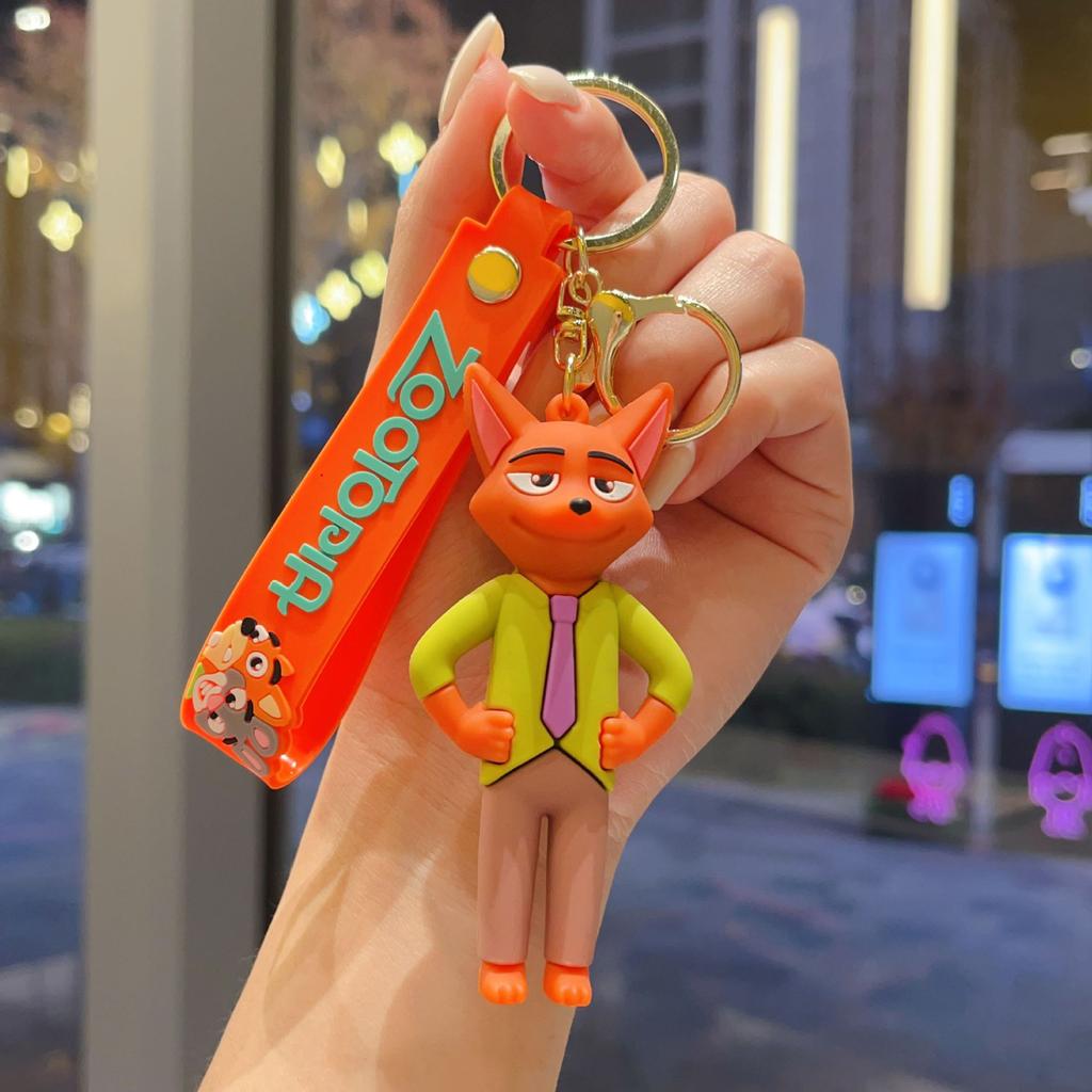 Anime Zootopia 2 Figure Cute PVC Doll Car Key Ring Accessories Bag Pendant Charm Perfect Christmas Gift for Her 2027