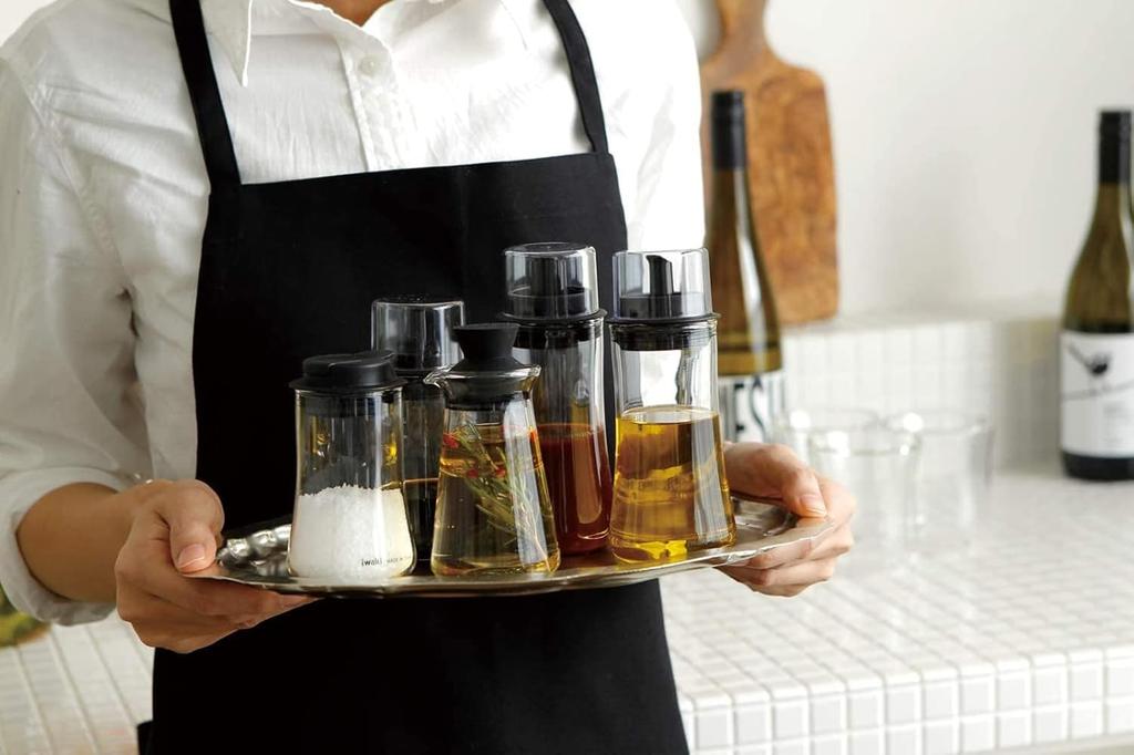 Iwaki AGC Technoglass Glass Soy Sauce with Lid Heat-Resistant Drip-Resistant Dispenser, 120ml, Leak-Resistant