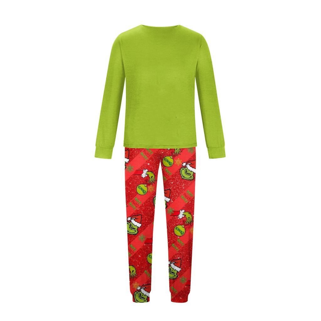 Christmas Prints Family Matching Long Sleeve Tops+Pants Set Family Matching Sets