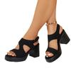 Anti-slip High-heeled Women's Sandals - New Style, Thick Heel, Large Size Shoes