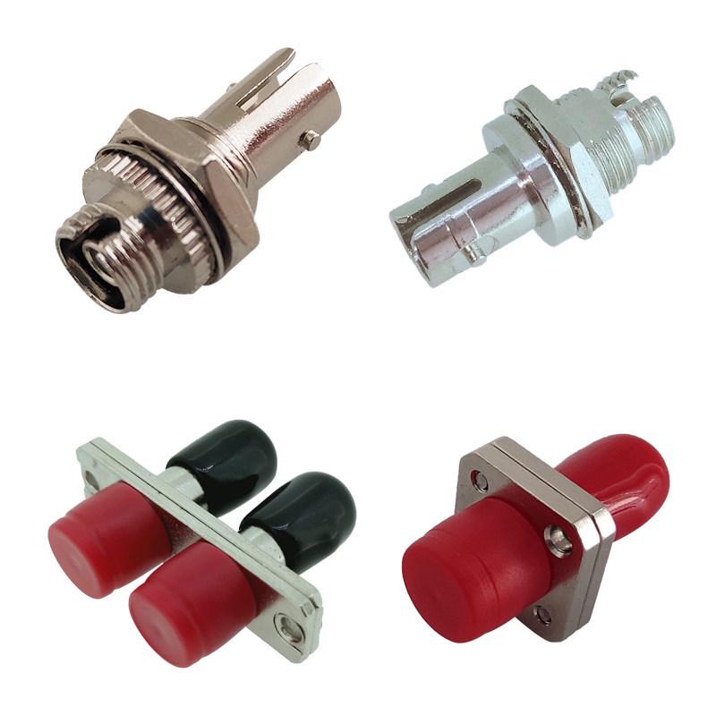 Fiber Optic Connector Adapter Flange Plug Coupler, Single/Multi-mode, Single/Double Core Options