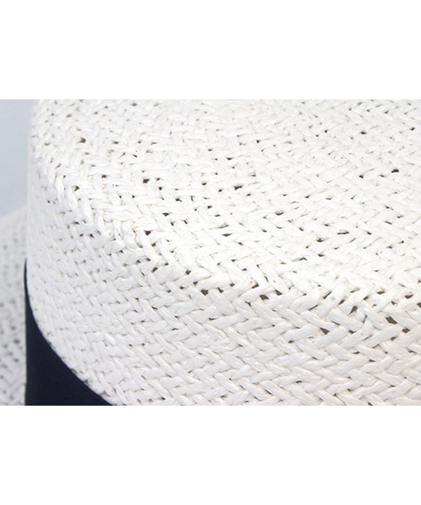 NEIB Line White Short Panama Hat