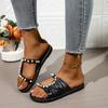 Fashion Shoes Female 2025 Brand Open Toe Women's Slippers Fashion Outdoor Summer Casual New Light Comfortable Non-Slip Flat Slippers