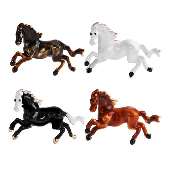 Przypinka Broszka Rok Konia Chiński Zodiak Broszka Vintage Zwierzę Zodiak Przypinka Swetry Czapki Torby Odznaka Dekoracja Odzieży