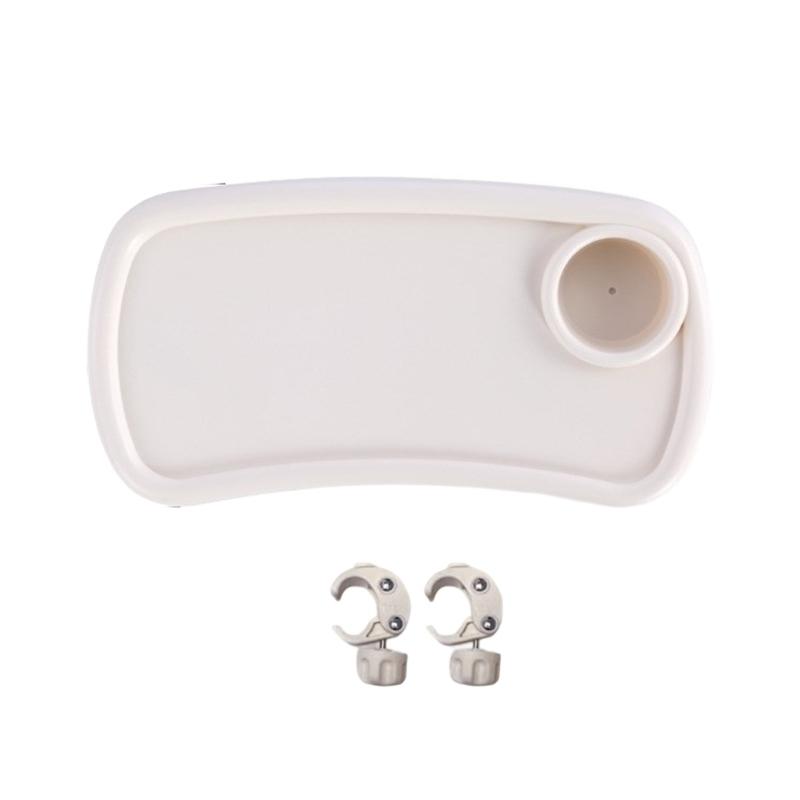 Universal Strollers Feeding Tray ABS Plastic Strollers Cup Holder Food Tray Design Easy To Clean For Active Parents
