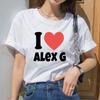 Alex G Funny Print T-shirt Fashion Style Gothic Casual Top Loose Short Sleeve Crew-neck Shirt