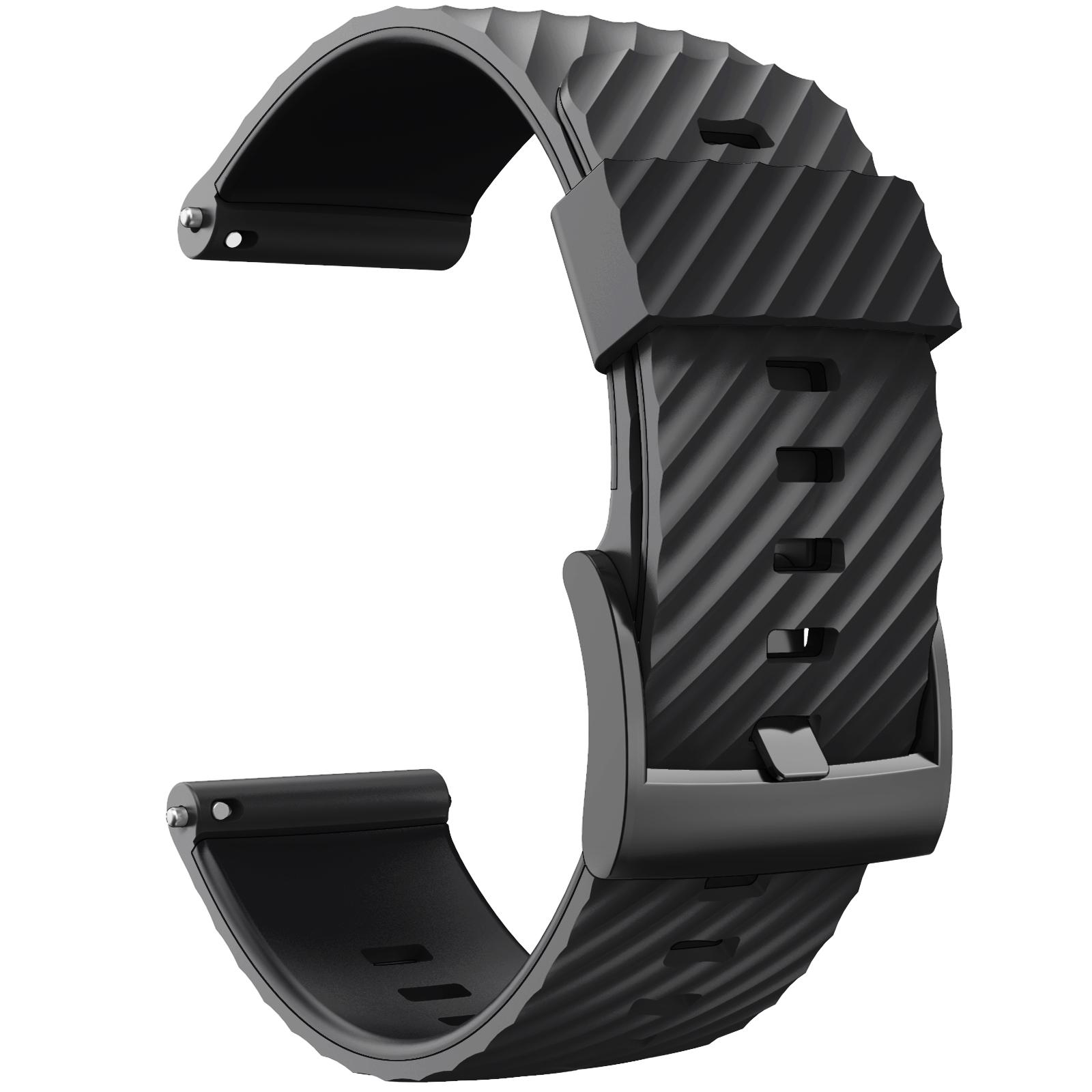 

Для Suunto 7/Suunto 9 Ремешок Браслет Для Suunto 9 Baro/9 Spartan/9 GPS Мягкий Силиконовый Спортивный Ремешок Для Часов Запасной Ремешок 24mm чёрный