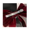 Cloth Red Velvet Bow Hair Clip Wine Red New Year Hairpin Sweet Bowknot Spring Clip  Girls