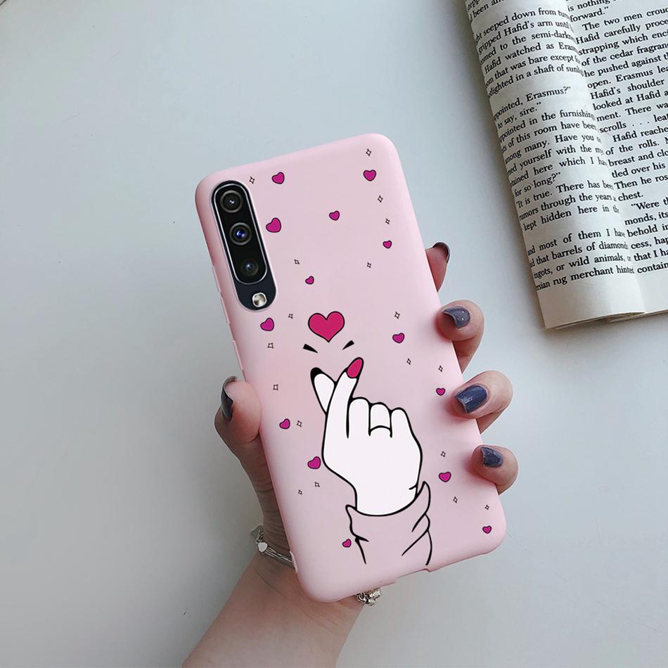 Love Heart Case For Samsung Galaxy A20 A30 A40 A50 A70 A20E Silicone Case Cute Cat Cactus Phone Cover Galaxy A20S A30S A50S Case