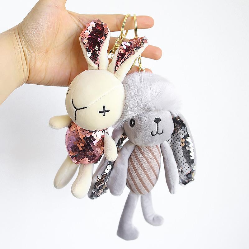 Children's Toy Rabbit Plush Doll Small Pendant Doll Backpack Cute Doll School Bag Keychain