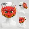 Comfortable Dragon Cosplay Mask 3D Cute Full Face Mask, Halloween Party Baby Lightweight Breathable Unique Costume Role Play with Realistic Scales And