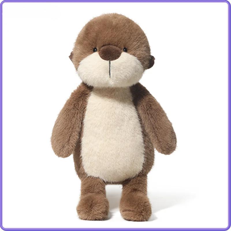 36CM Cute Otter Plush Toy Soft Stuffed Animal Pillow Simulation Sea Otter Home Decoration for Children Boys Girls Birthday Gifts