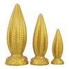 Gold Liquid Silicone Tentacle Butt Plug Set with Six Fingers - Available In Large, Medium & Small