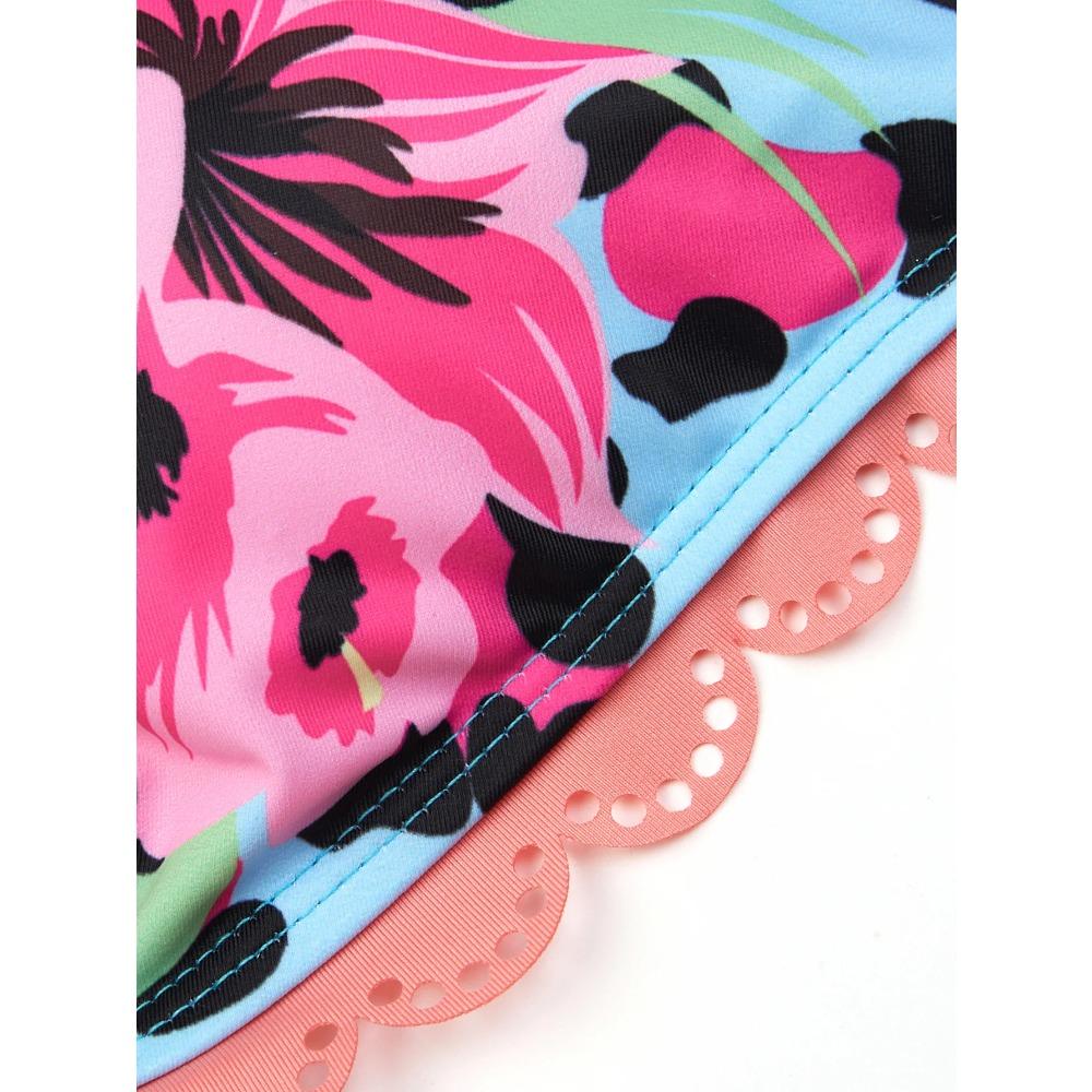 2025 Sexig Leopardmönstrad Tvådelad Baddräktsset Triangelbehå Baddräkt med Hängslen och Halterrygg Utan Rygg Bikini Set Strandsemester Snörning Badkläder