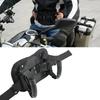 Black Rear Seat Hand Grip for Motorcycle Passenger Travel, Buckle Strap Design With Padded Woven Fabric Support Base Panel for Road Use