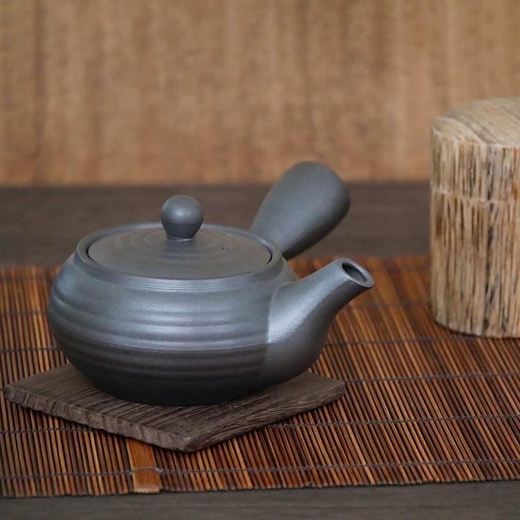 Suzuki Banko Ware 330ml for Black Made In Teapot, 1.5-inch, Approx. Capacity, 1-2 People, Yogan, Japan, 0977-5480
