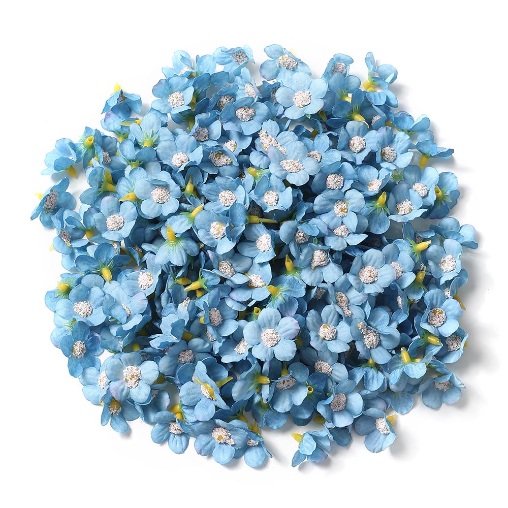 50/100Pcs 2cm Daisy Artificial Flowers Head Small Silk Multicolor Fake Flower Crown For Wreath DIY Craft Home Wedding Decoration