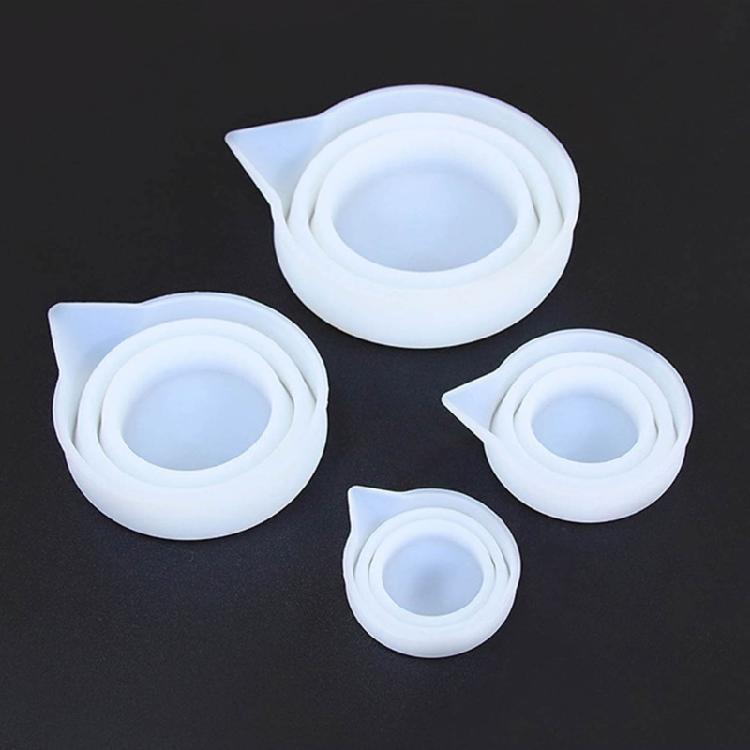 Silicone Measuring Folding Cup Tool for Epoxy Casting Resin Mold DIY Split Cup