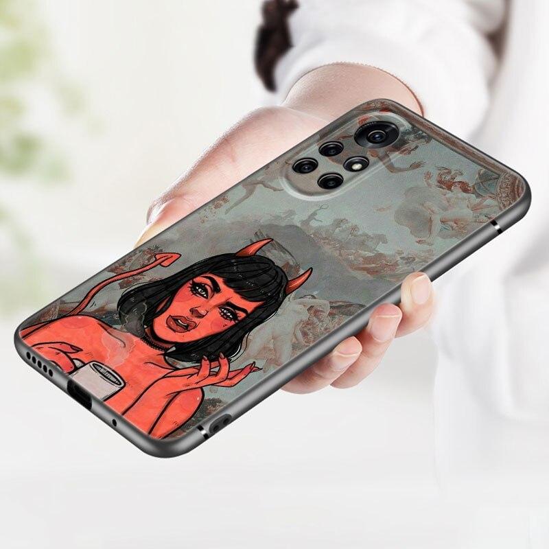 Aesthetic Devil Woman Phone Case For Huawei Honor 60 50 SE 30S Mate 30 20 10 Lite 40 Nova 9 8 Pro Y60 8i 7i 7SE 5T Premium Cover
