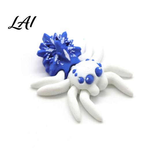 PLA Craft Gifts 3D Printed Spider Figurine Articulated Fidget Toy Movable Joints Ornamental Pieces for Windowsill Animal Creative Desktop Ornaments