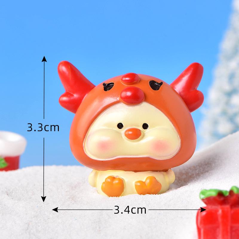 Cartone Animato di Natale Animale Maiale Pupazzo di Neve Albero di Natale Albero di Natale Decorazione Scena di Neve Accessori Palla di Cristallo