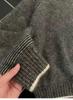 European Style Pure Wool Color-Block Striped Sweater for Women - Thickened, High-End Autumn/Winter 2024 Base Layer Short Top