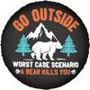 1pc Beware Of Bear Camping Decoration Spare Tire Cover, Universal Wheel Tire Cover, Compatible With Cars, Trucks, Suvs, Camping