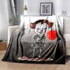 1pc Blanket Pennywise the Dancing Clown Print Design, Lightweight Blanket for Sofa, Bed- Soft &Warm, Gift for All Seasons Like Christmas, Halloween