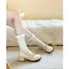 Versatile thick heel Mary Jane women's shoes 2025 spring new ballet small fragrant style high heels bow light mouth single shoes