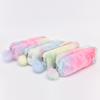 Plush Pencil Case For Girls Kawaii Gradient Color Stationery Storage Bag Zipper Pencil Bag School Office Pouch Purse Storage