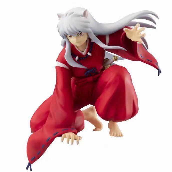 Inuyasha Sesshomaru Sitting Posture Figure Anime Model Toys Car Interior Decor Collectible Ornament Gift For Fans