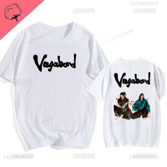 Japanisches Vintage Anime Vagabond Grafik T-Shirt Mann Frau Harajuku Schlage heftig Streetwear T-Shirt Baumwolle Cartoon Kurzarm