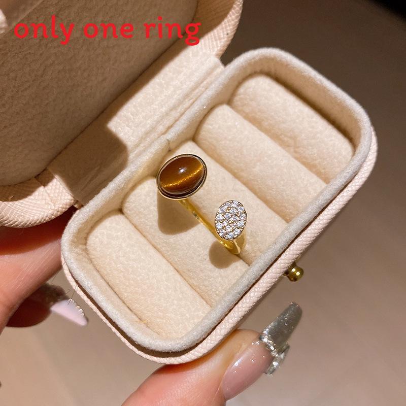 Zodiac Snake Adjustable Ring Copper Zircon Stone For Women Stylish Daily Wear