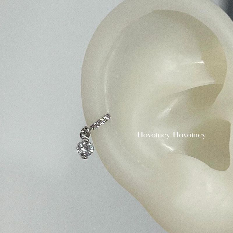 

Mini Zircon Small Ear Ring Super Flash Drop Pendant Ear Clip Edge Ear Bone Stud round Diamond Earrings Small Ear Stud Earrings for Women Water Drop Zircon Earring [Pair]]